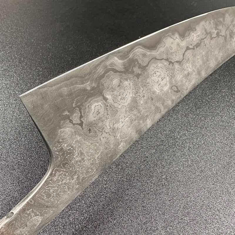 Premium Manaka Hamono Kisuke Manaka KokuEnn 270mm Kiritsuke Gyuto Knife - Black Smoke Damascus Steel Japanese Chef Knife for Sushi, Meat Cutting & Professional Kitchen Use
