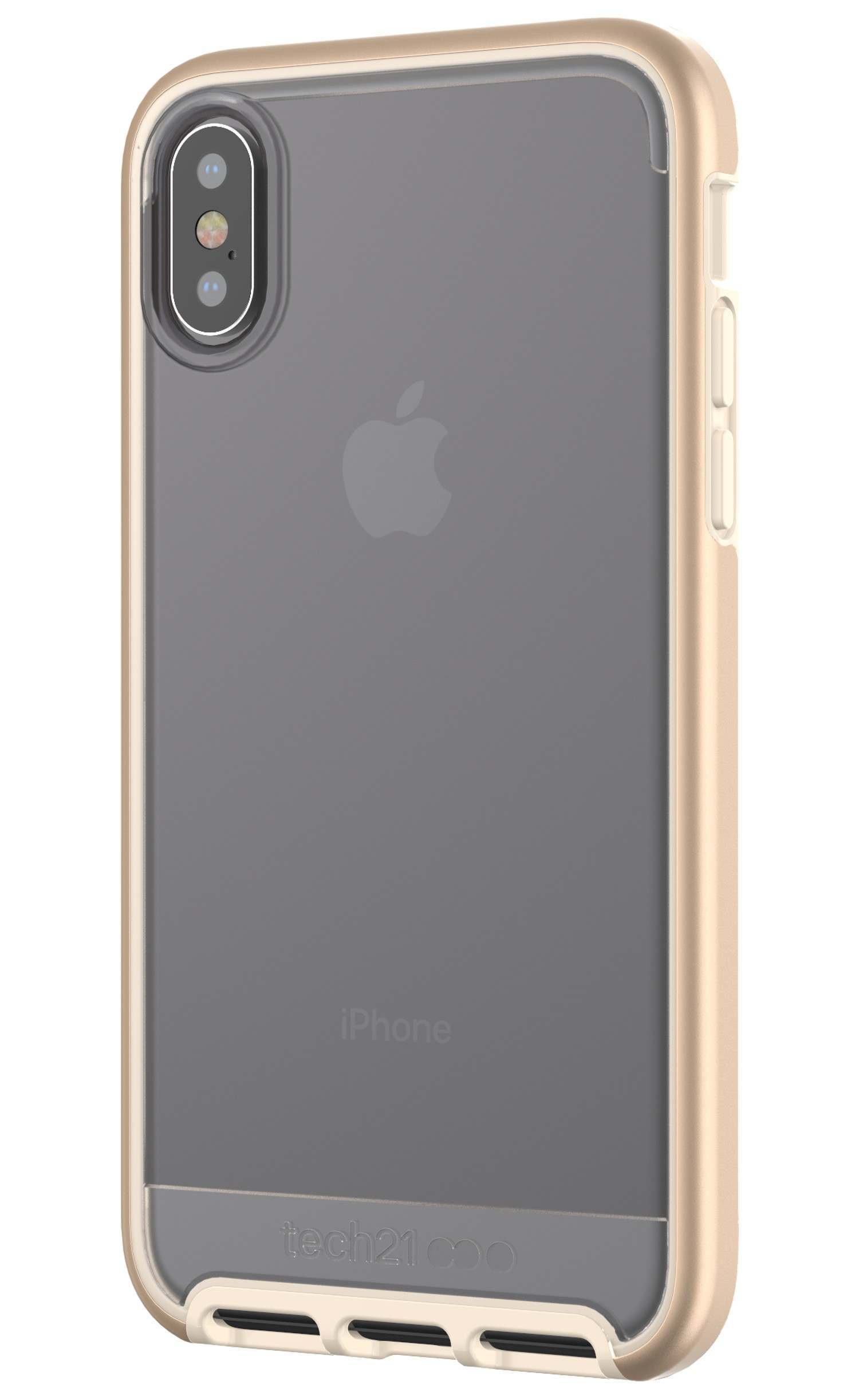 Tech21 Evo Elite Shockproof Case for iPhone X - Premium Gold Protective Cover | Slim Fit, Military-Grade Drop Protection for Everyday Use & Outdoor Activities
