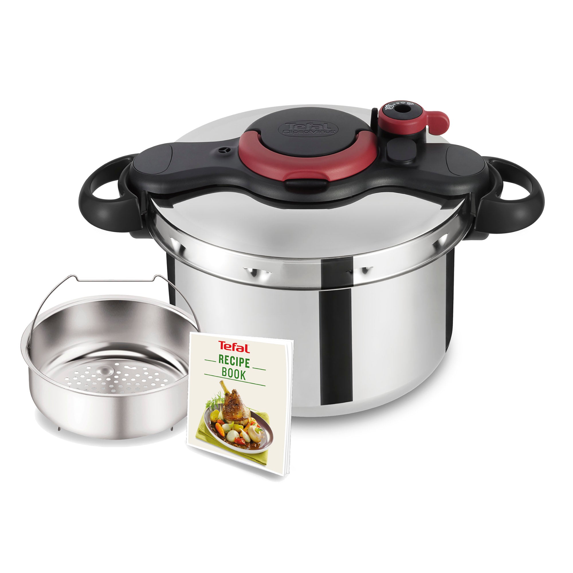 Tefal Clipso Minut' Easy 7.5L Pressure Cooker - Fast & Safe Electric Cooker for Quick Meals | Perfect for Soups, Stews & Family Dinners