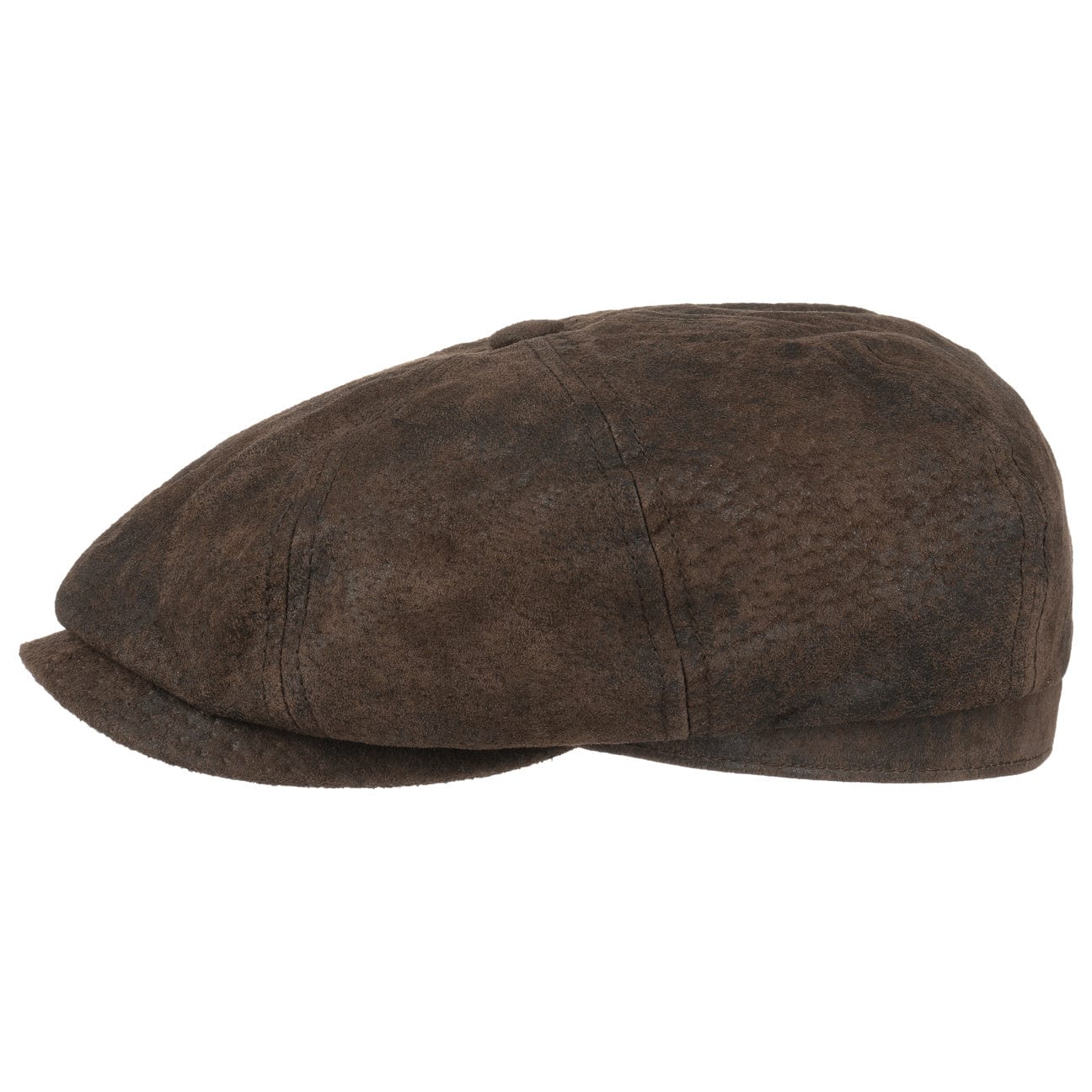Stetson Hatteras Pigskin Leather Newsboy Cap – Vintage Style Men's Hat for Casual Wear & Outdoor Adventures