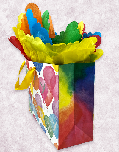 Balloon Bash Party Gift Bags - Colorful Celebration Favor Bags for Birthdays, Baby Showers & Special Events