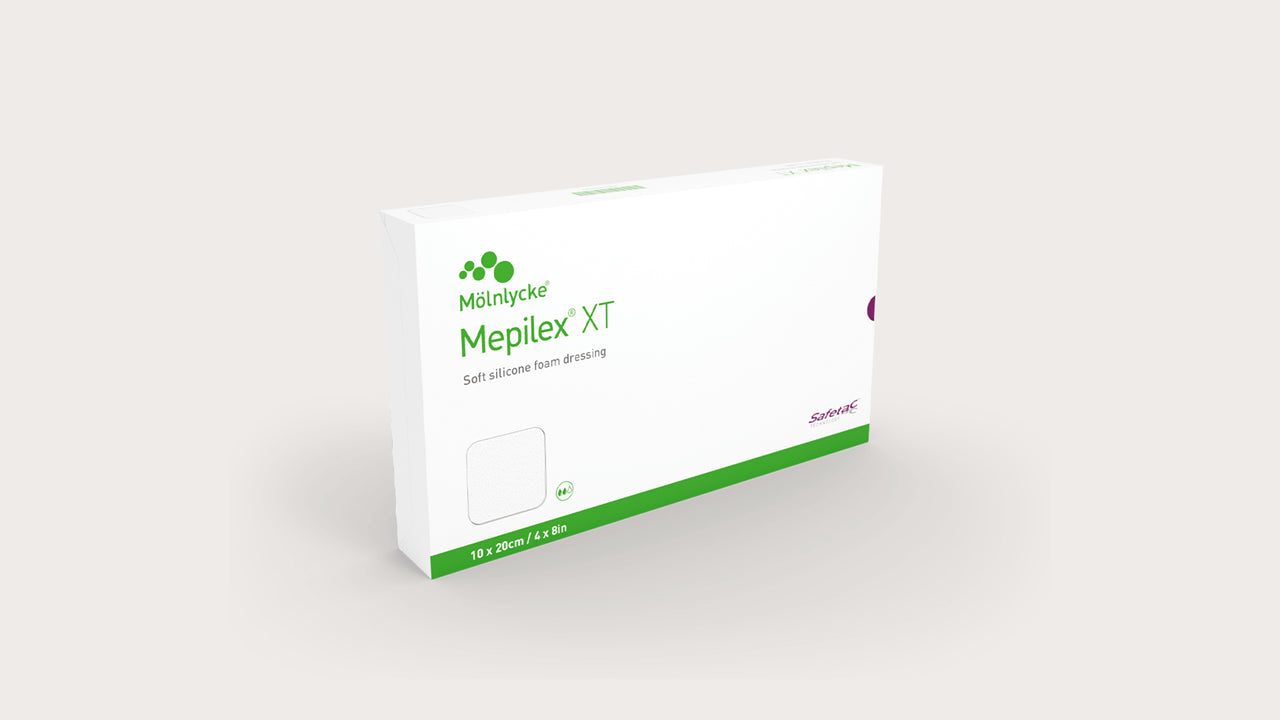 Mepilex XT Absorbent Foam Dressing for Wound Care | Soft & Breathable Medical Bandage | Ideal for Chronic Wounds, Pressure Ulcers & Post-Surgical Protection
