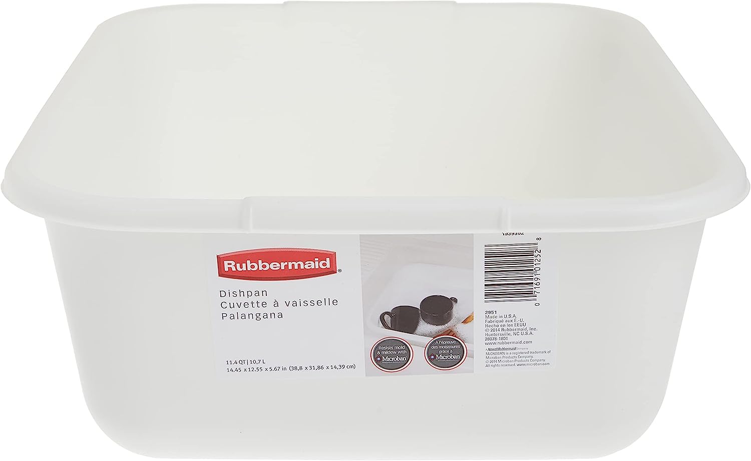 11.4QT White Pan Dish - Non-Stick Cooking & Baking Pan for Roasting, Grilling, and Serving - Perfect for Oven, Stovetop, and Outdoor BBQ Use