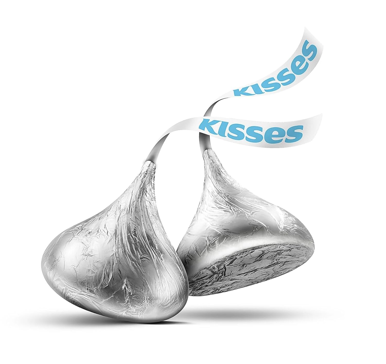 Delicious Milk Chocolate Candy Kisses in Silver Foil - 60 Pieces (10 OZ) - Perfect for Valentine's Day Gifts, Party Favors & Holiday Treats