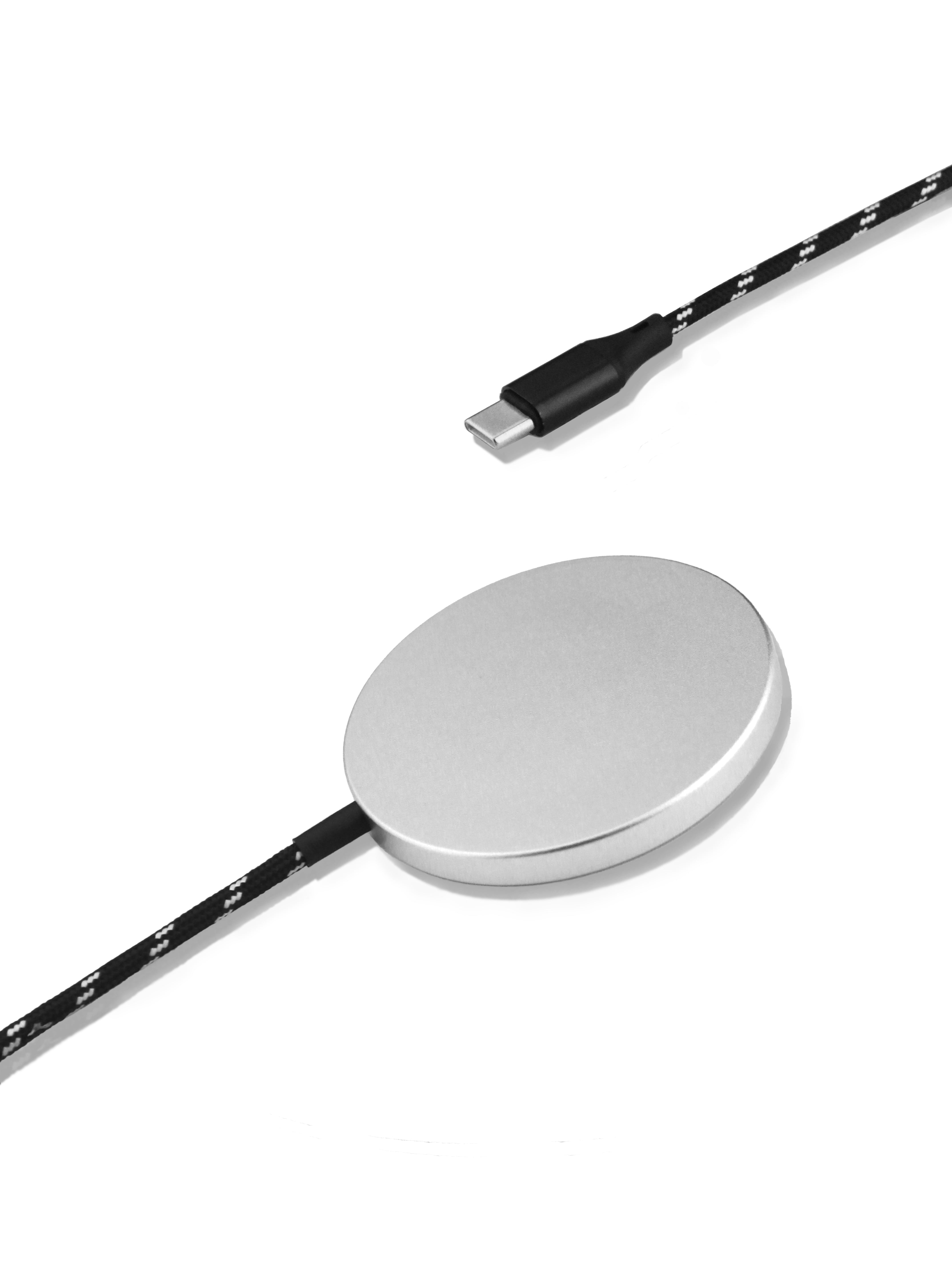 Fast Wireless Charger Magsafe Compatible - 15W Qi-Certified Charging Pad for iPhone 14/13/12 Series, AirPods & Samsung (White) - Perfect for Home, Office & Car Use