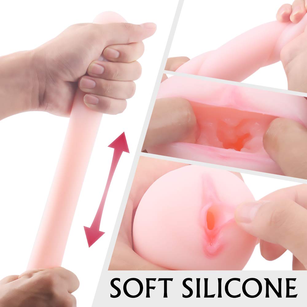 Realistic Pocket-Sized Male Masturbation Egg - Super Stretch Pussy Stimulator with Strong Suction, 3D Vagina Simulation Adult Sex Toy for Men | Discreet Solo Play & Travel Companion