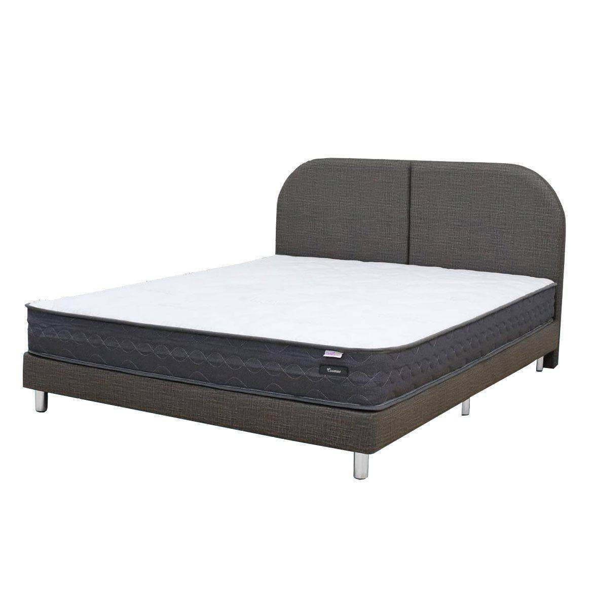 Dreamster Cosmos Pocketed Spring Mattress with Bed Frame Set - Queen Size Hybrid Support for Back Pain Relief - Perfect for Guest Rooms, Dorms & Apartments