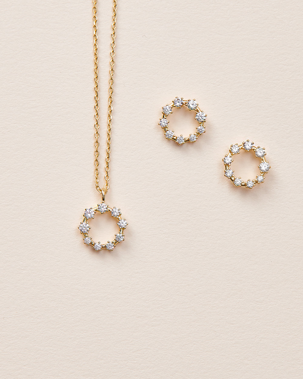 Saylor CZ Circle Pendant Necklace for Women - Elegant Cubic Zirconia Silver Jewelry - Perfect for Parties, Weddings & Everyday Wear