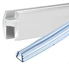 CRL Satin Anodized Deluxe Shower Door Header Kit - 95 Inch Long Aluminum Frame for Bathroom Glass Enclosure - Perfect for Modern Home & Spa Renovation