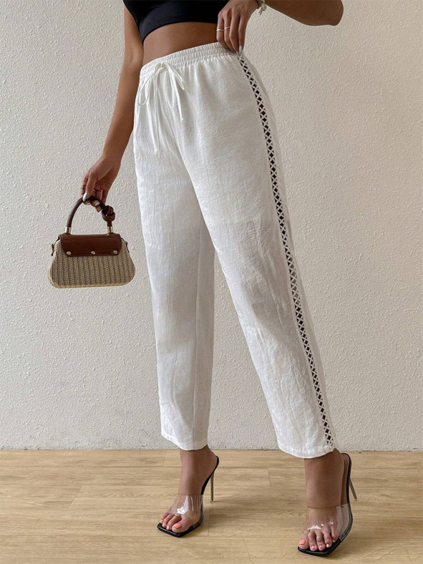 Stylish Casual Side Cut Drawstring Pants for Men & Women - Comfortable Lounge Wear for Home, Yoga, and Outdoor Activities