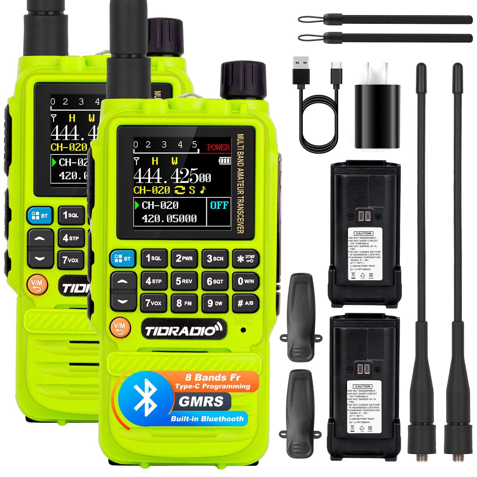 TD H3 Ham GMRS Radio 2 Pack - Long Range Two-Way Radios for Outdoor Adventures, Hiking, Camping & Emergency Communication
