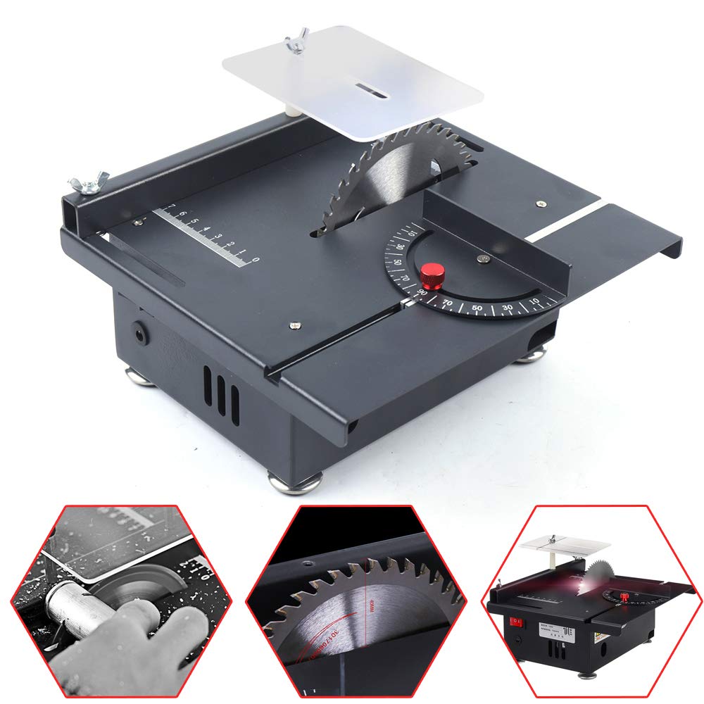24V Mini Sliding Table Saw 100W - Portable Wood Cutting for DIY & Models
