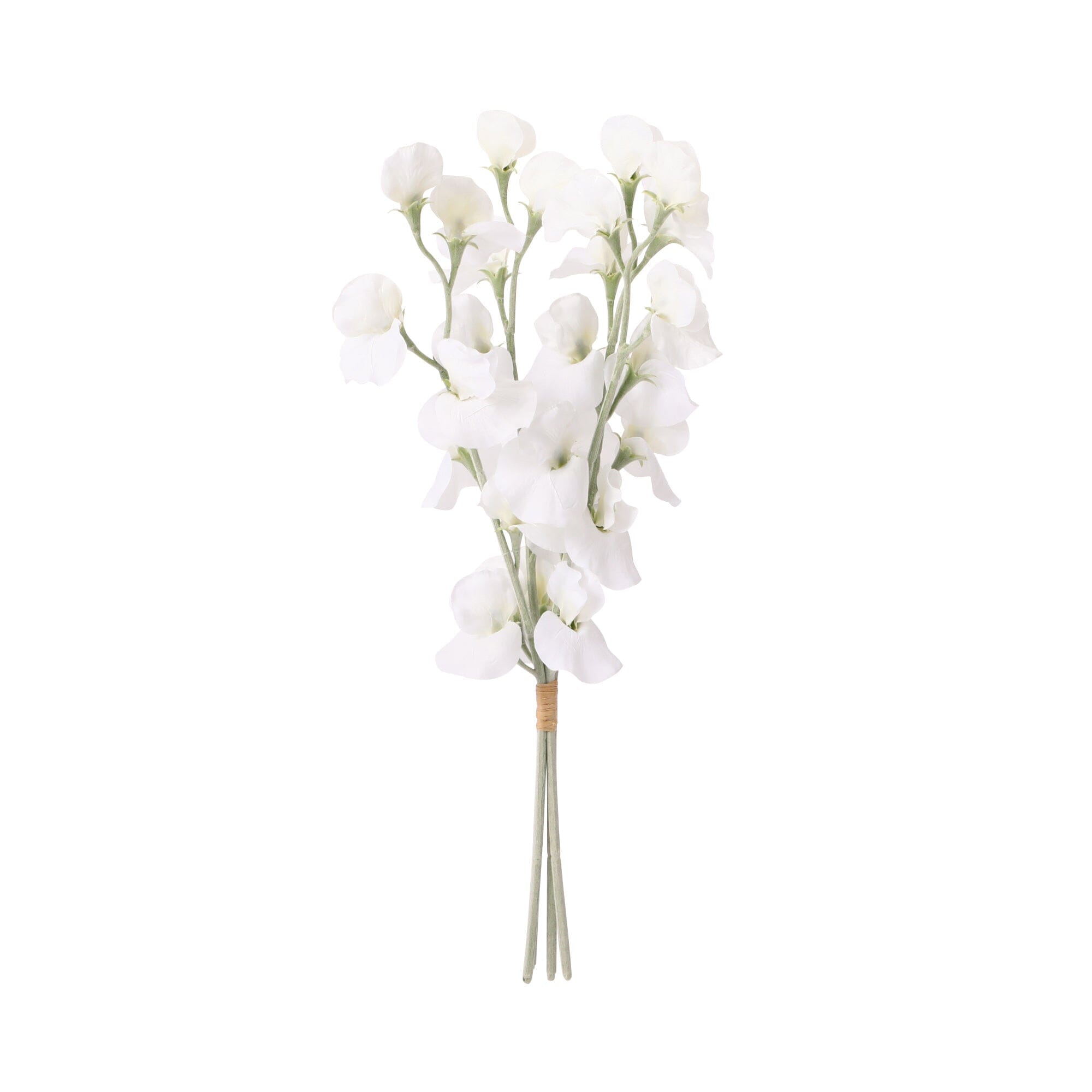 Sweet Pea Mini Bouquet - Elegant White Fresh Flowers for Weddings, Home Decor & Gifts | Perfect for Centerpieces, Bridal Bouquets & Special Occasions