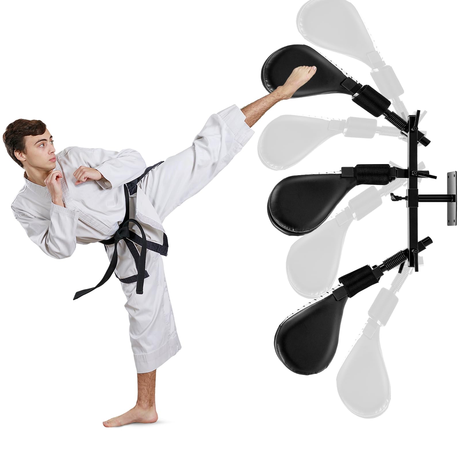 Wall Mounted Taekwondo Kick Pad - Heavy Duty Martial Arts Training Equipment for TKD, Kickboxing & Sparring - Perfect for Youth & Adult Athletes - Improve Striking Accuracy & Power for Home & Gym Workouts