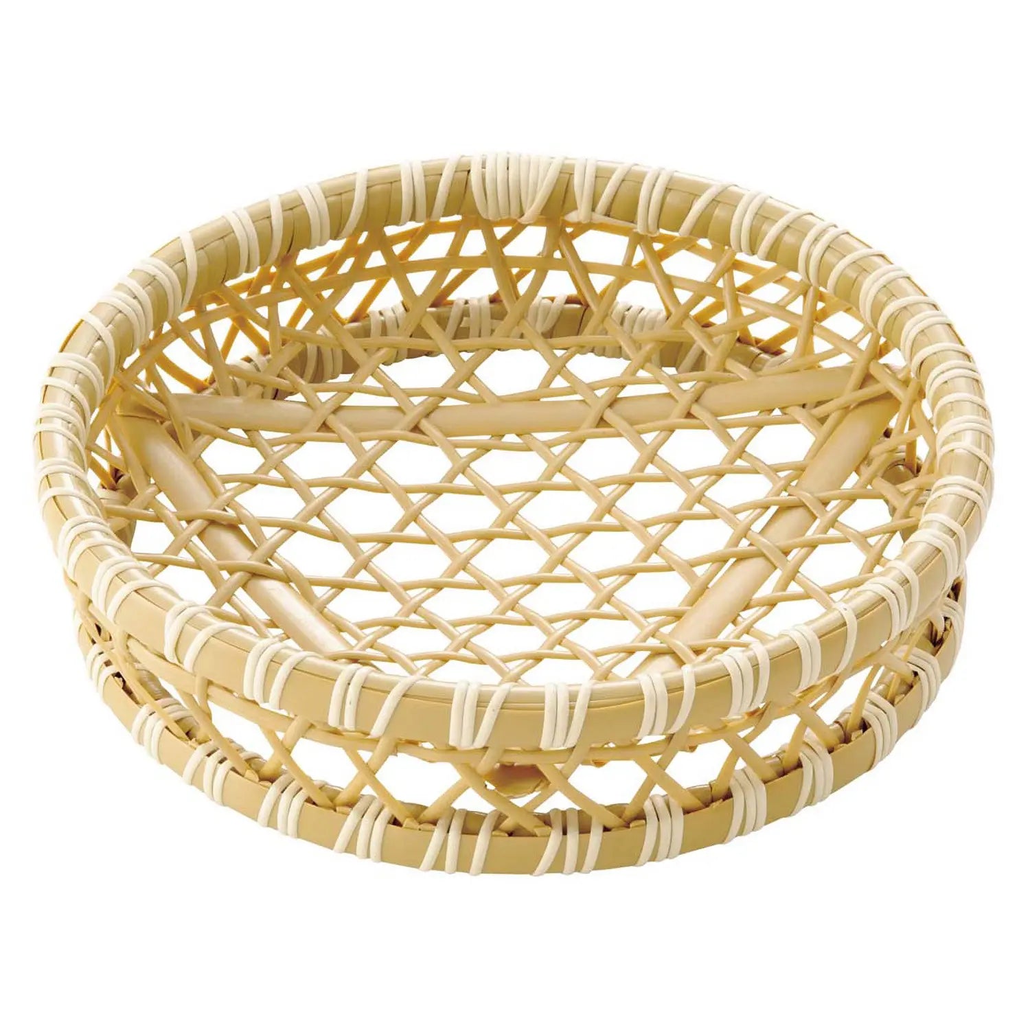 Manyo Polypropylene Serving Basket - Hexagonal Mesh Design for Fruits, Bread, and Party Snacks | Durable & Lightweight for Picnics, BBQs, and Home Decor
