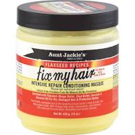 Aunt Jackie's Curls & Coils Flaxseed Recipes Intensive Repair Hair Conditioning Masque - 15 oz Deep Moisturizing Treatment for Curly & Coily Hair - Perfect for Damaged Hair Repair & Hydration at Home