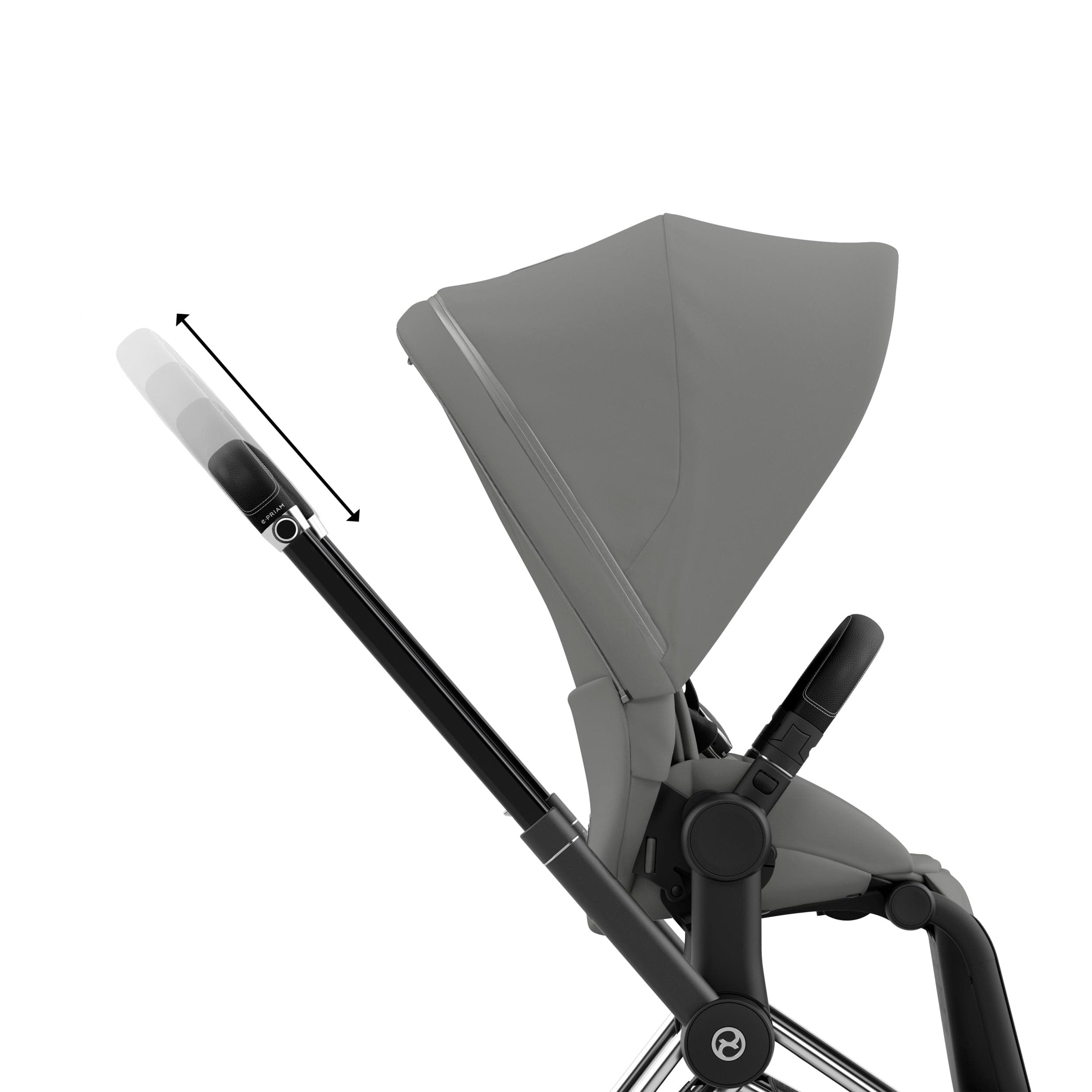 Cybex ePriam 2 Complete Stroller - Lightweight Chrome & Black Baby Stroller for Newborns to Toddlers | Perfect for City Walks, Shopping & Travel