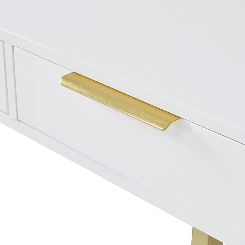 Helena Modern Writing Desk with Storage Drawers & Built-in Cable Management - Perfect for Home Office, Study Room & Small Spaces