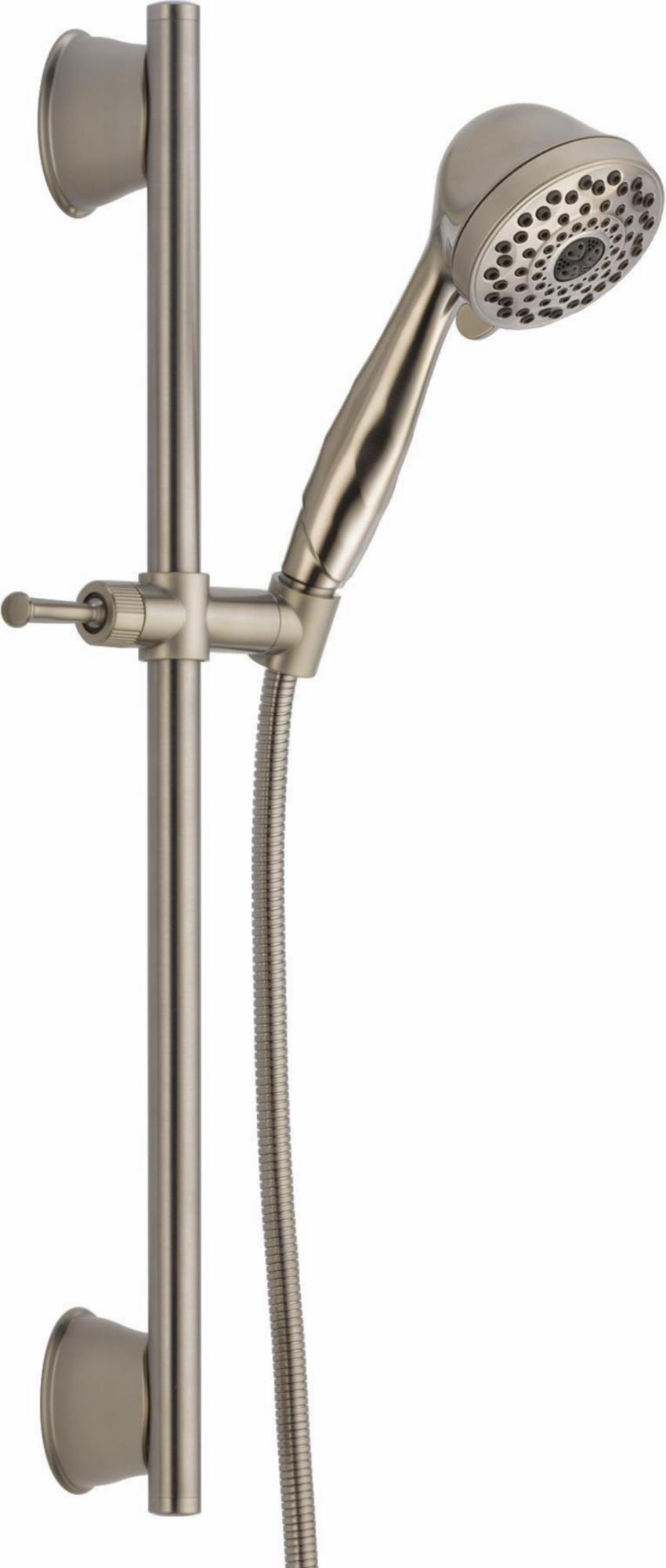 Delta Stainless Steel 7-Setting Hand Shower with Slide Bar - Adjustable Showerhead for Bathroom, Spa & Relaxation