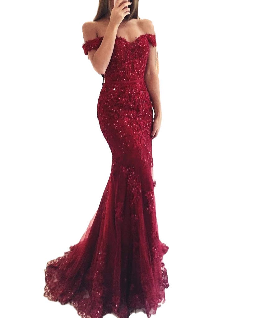 Elegant Off-the-Shoulder Long Prom Evening Dress for Women - Perfect for Formal Parties, Weddings & Special Occasions
