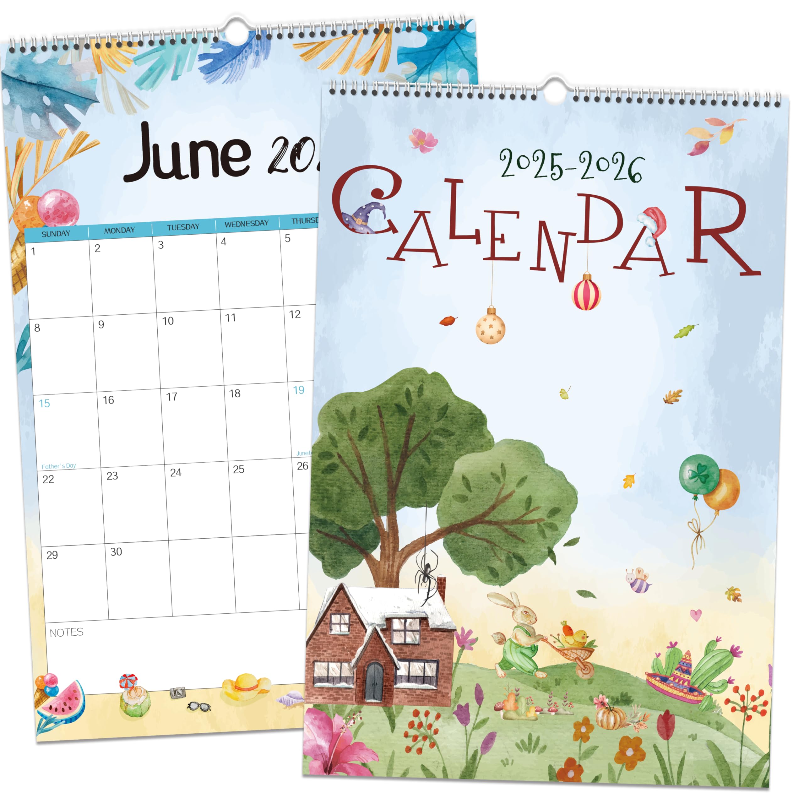 GuassLee 2025-2026 Wall Calendar - 19 Month Vertical Planner (June 2025 to December 2026) | 17