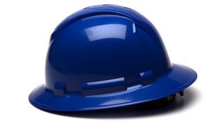 Blue Hard Hat Ridgeline Full Brim Safety Helmet - Box of 10 for Construction, Industrial & Outdoor Work Protection