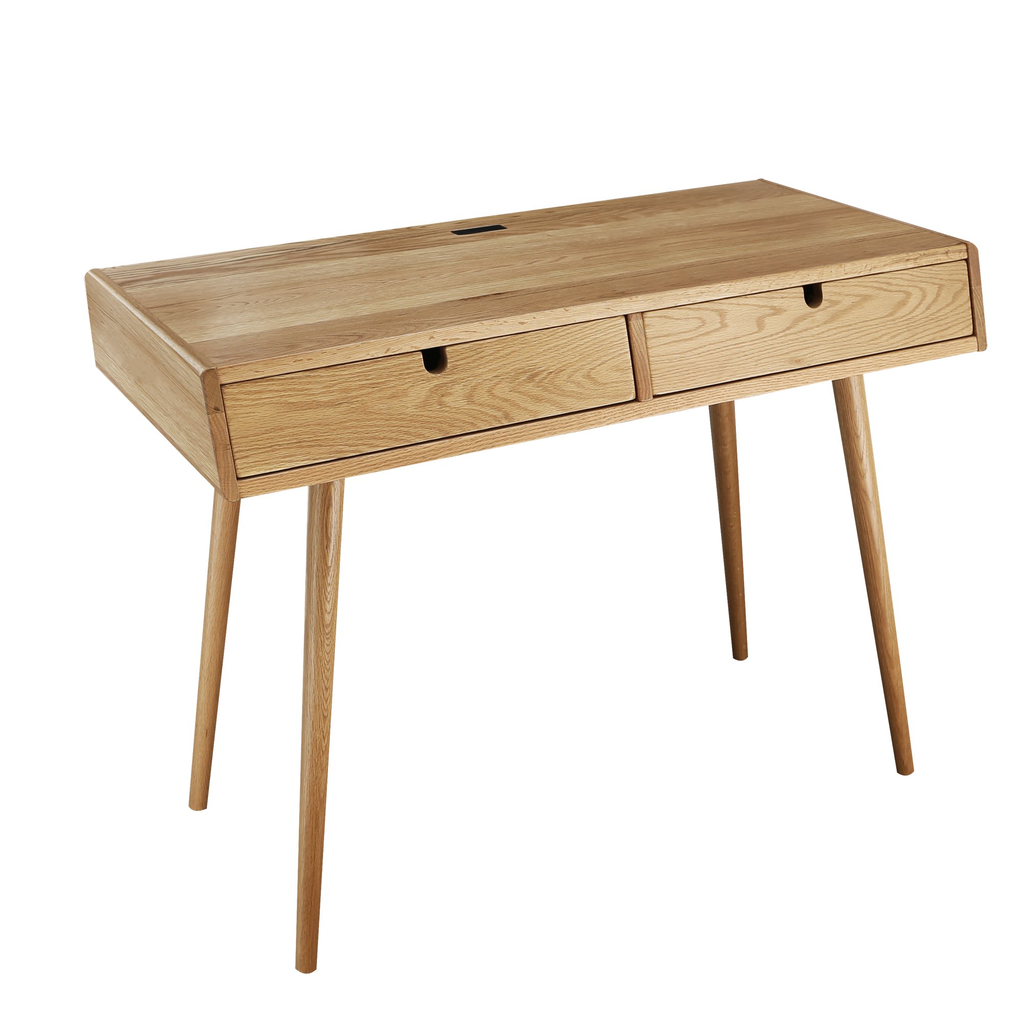 Solid American Oak Wood Desk with USB Ports - Freedom Series by American Trails - Natural Oak Finish (Model A605-526) - Perfect for Home Office, Study Room & Remote Work Setup
