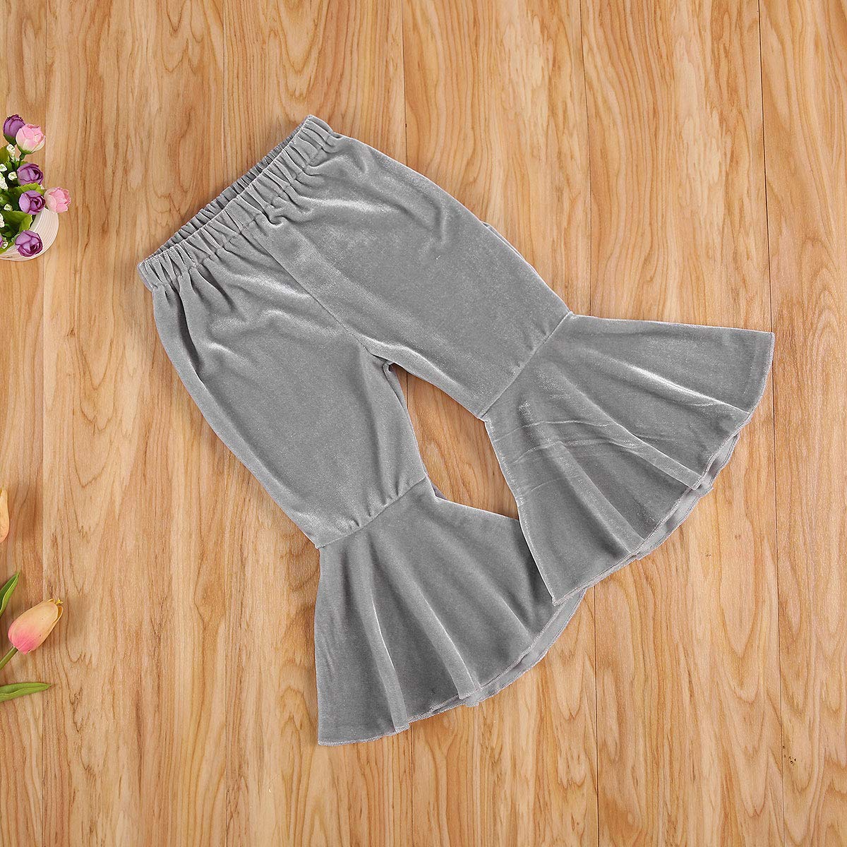 Toddler Bell Bottom Pants for Baby Girls - Soft Ruffle Leggings & Flare Trousers | Cute Playtime & Photo Outfit