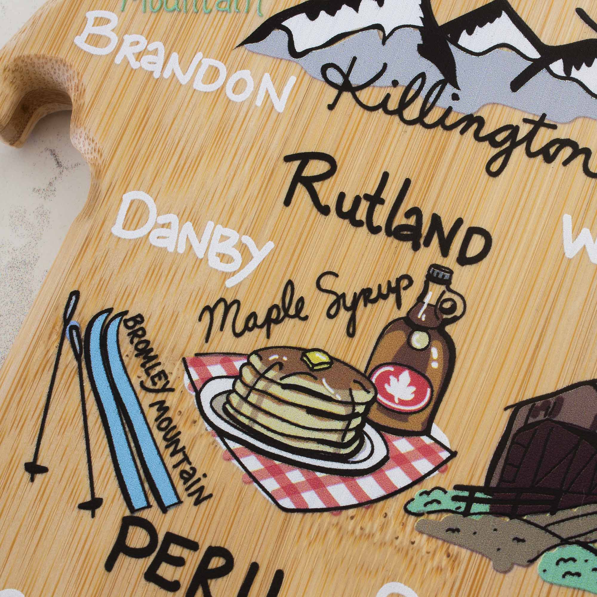 Premium Vermont Maple Wood Cutting Board with Handcrafted Fish Kiss™ Artwork - Durable Kitchen Essential for Chopping, Serving & Home Decor
