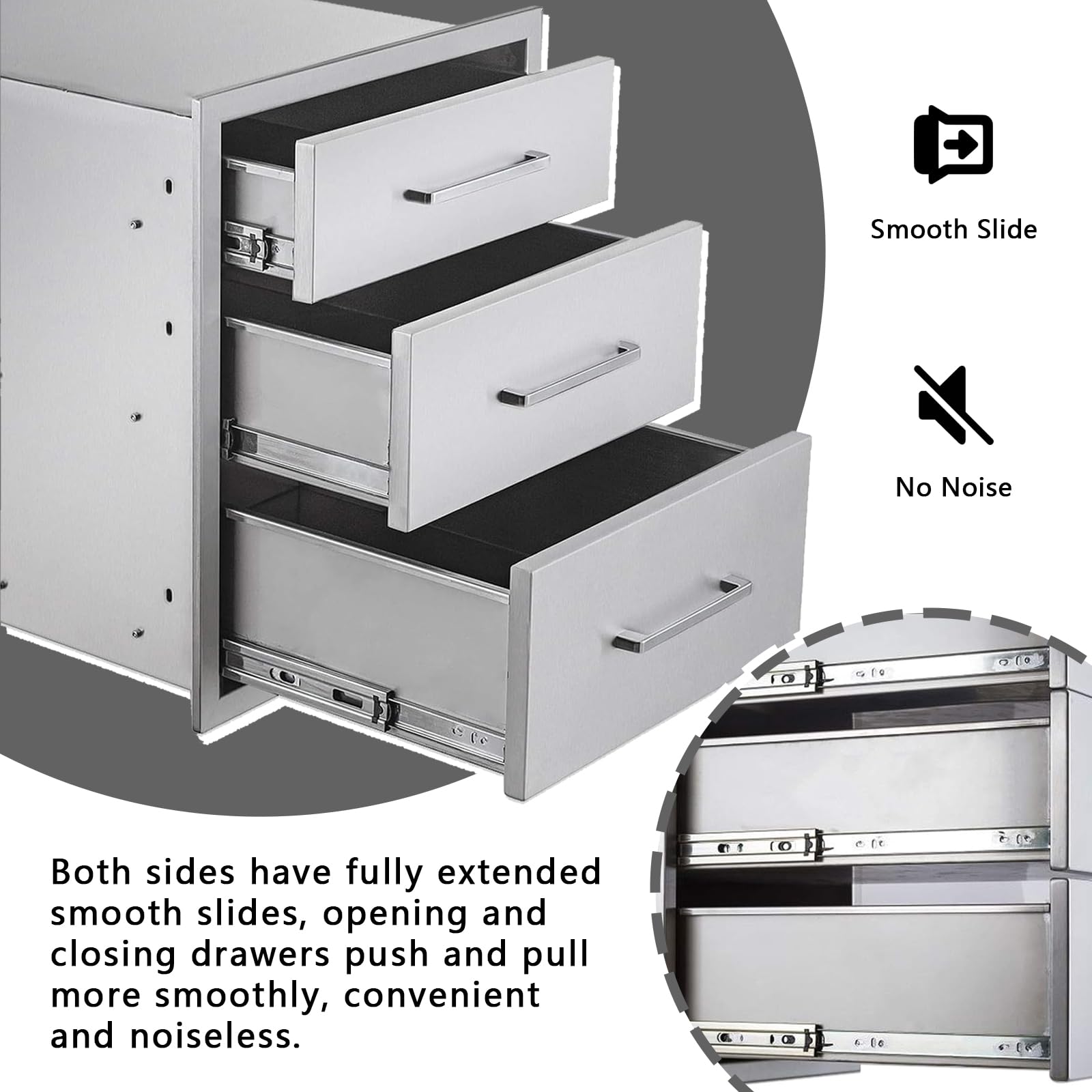 Stainless Steel Outdoor Kitchen Drawers - 14