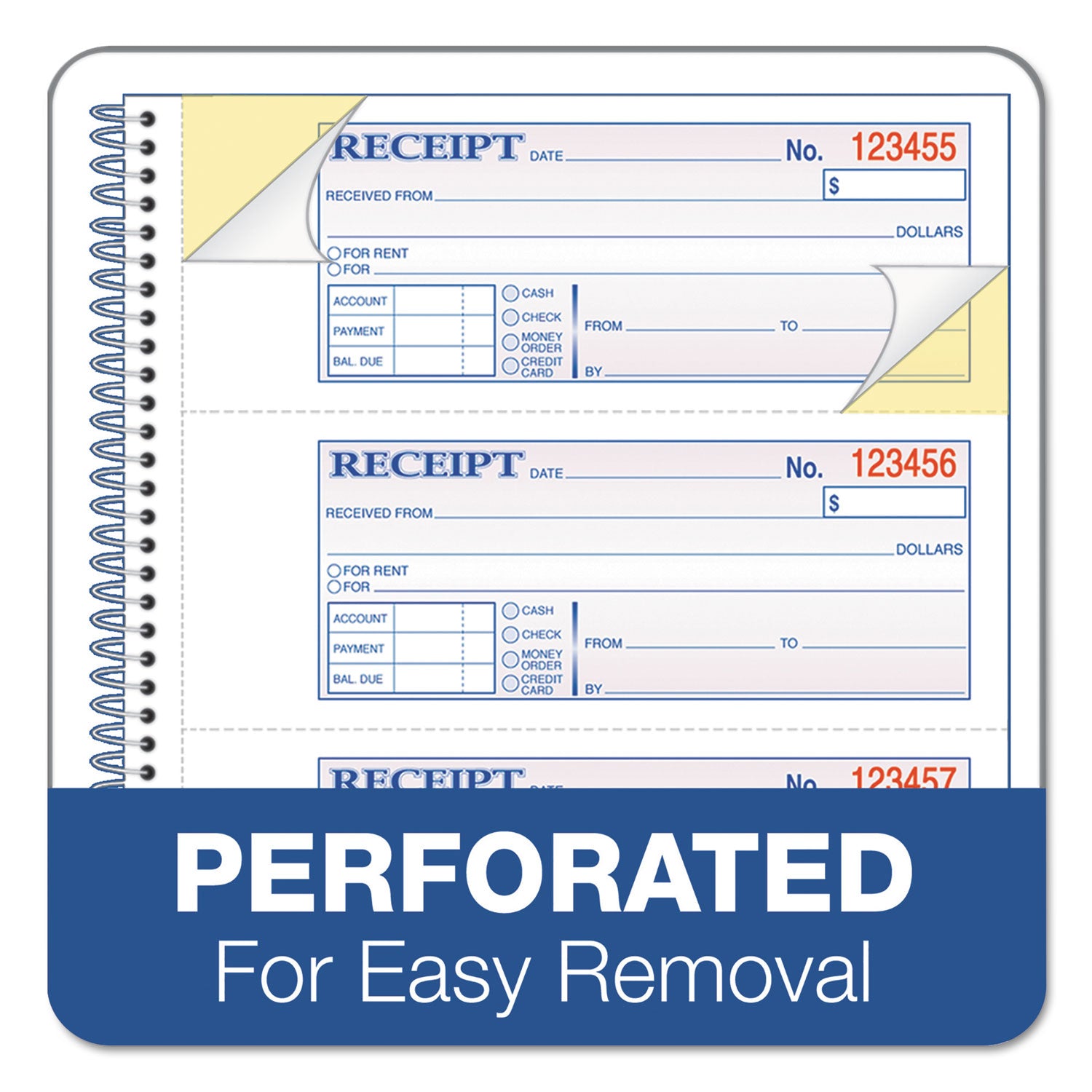 Adams® Multipart Money and Rent Receipt Book - 2-Part Carbonless, 7.13
