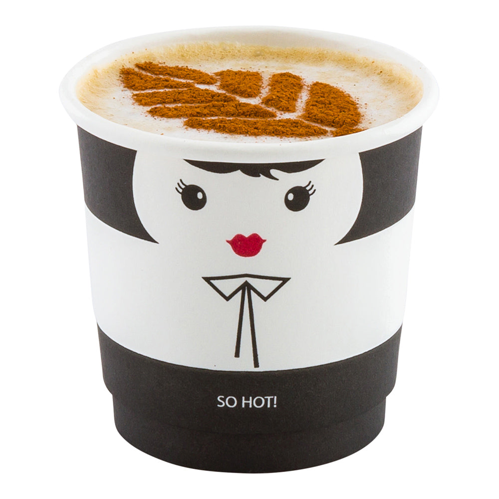 Premium 4 oz Double Wall Insulated Paper Coffee Cups - 500 Count Bulk Box (2.5