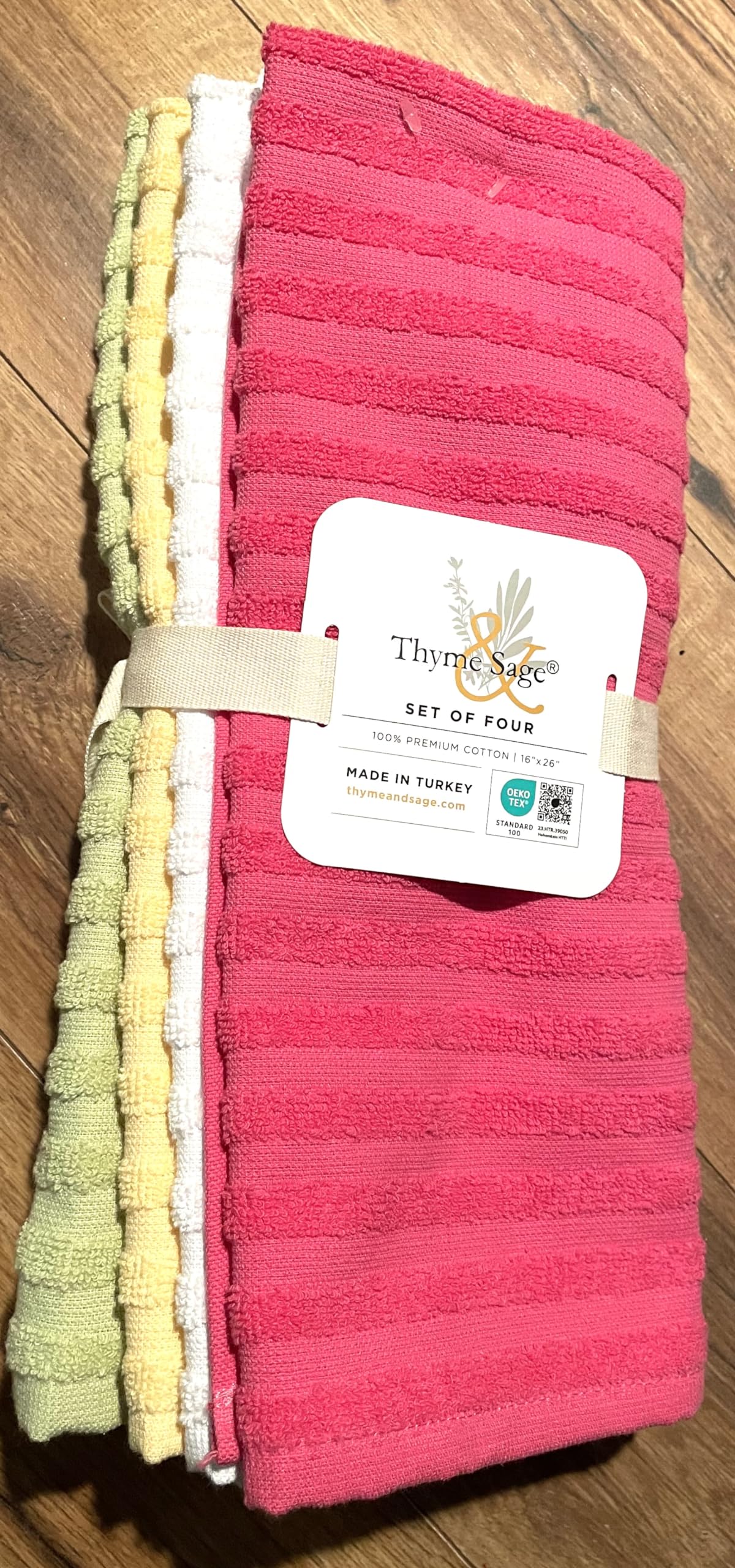 Premium 4-Pack Turkish Cotton Kitchen Towels Set - Ultra Absorbent & Quick-Drying Dish Towels, Soft Tea Hand Towels 16