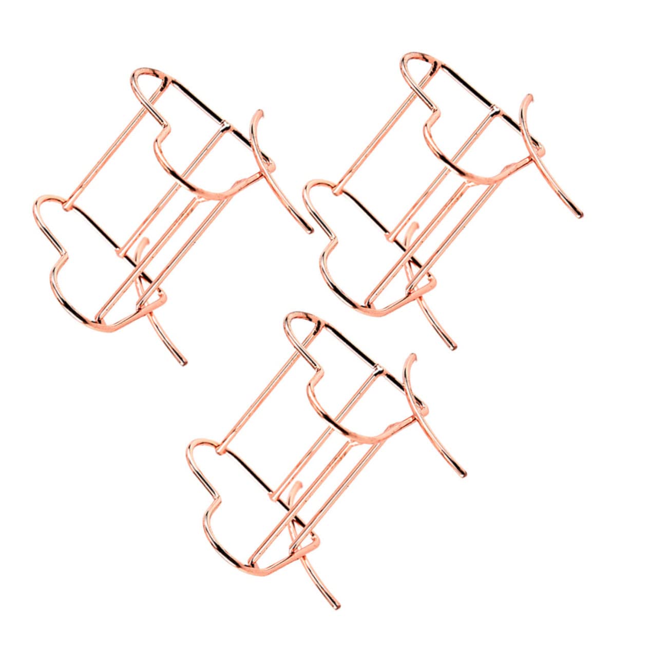 ABOOFAN 3-Piece Rose Gold Makeup Sponge Holder Set - Heart Shaped Drying Rack for Beauty Blenders & Puffs | Organize & Dry Cosmetic Tools | Perfect for Vanity, Bathroom & Travel