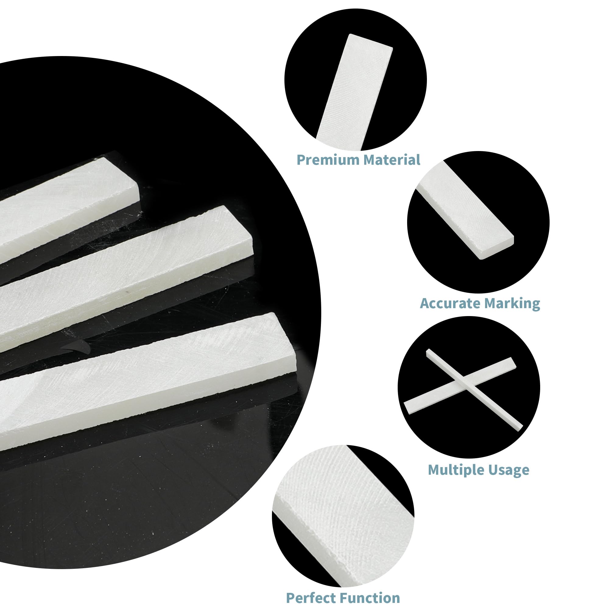 126-Pack Soapstone Pencils for Welding - Flat White Refillable Soapstone Markers, High Temp Chalk for Steel & Cast Iron - Perfect for Metal Fabrication, Construction & Textile Marking (Removable Industrial Marking Tool)