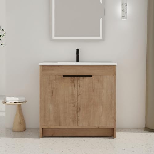 Light Oak + White,36 Inch