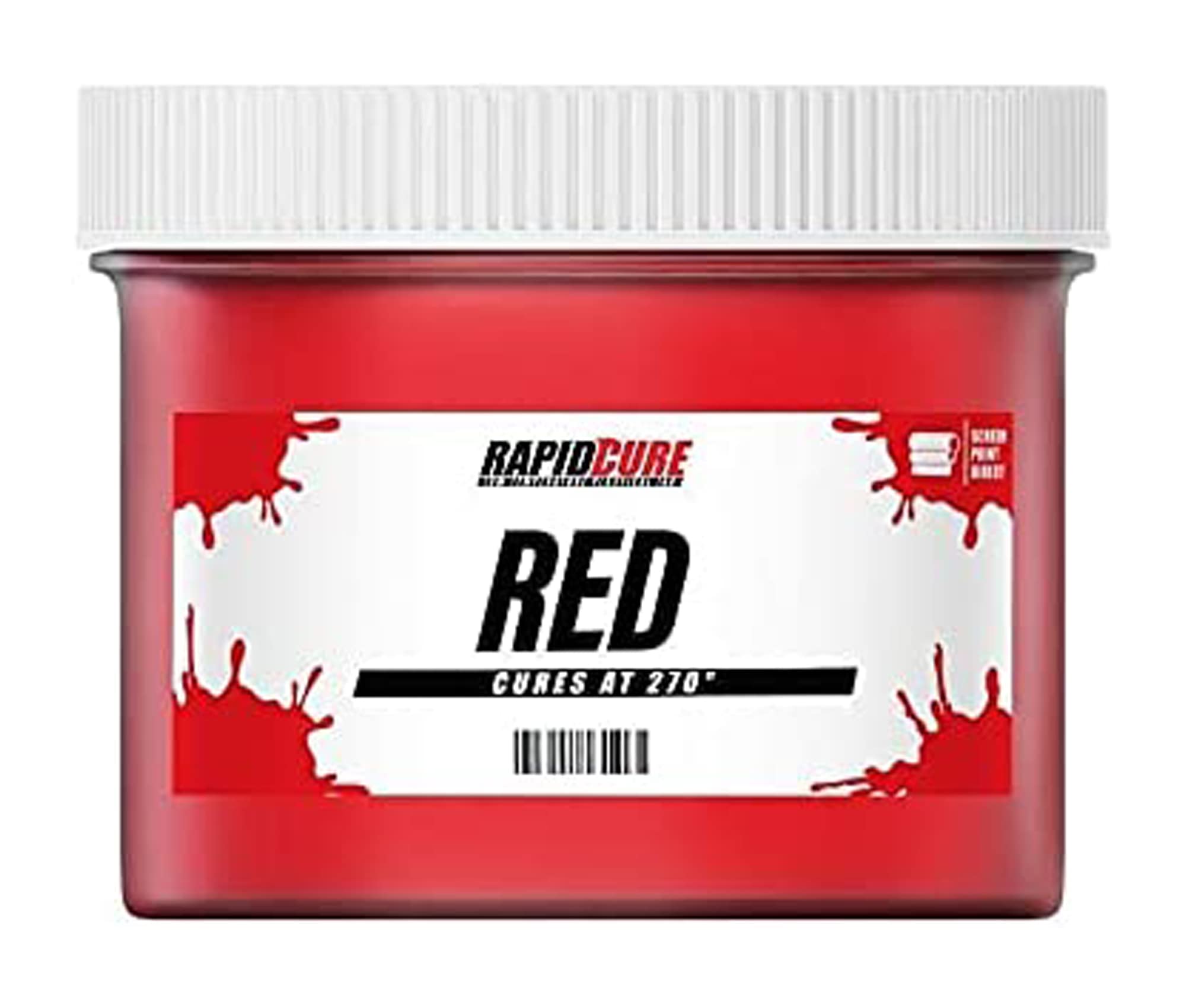 Rapid Cure® Red Screen Printing Ink (5 Gallon - 640oz) - Fast Drying Plastisol Ink for Fabric Printing | High-Quality USA Made Screen Print Supplies | Perfect for T-Shirts, Hoodies & DIY Projects