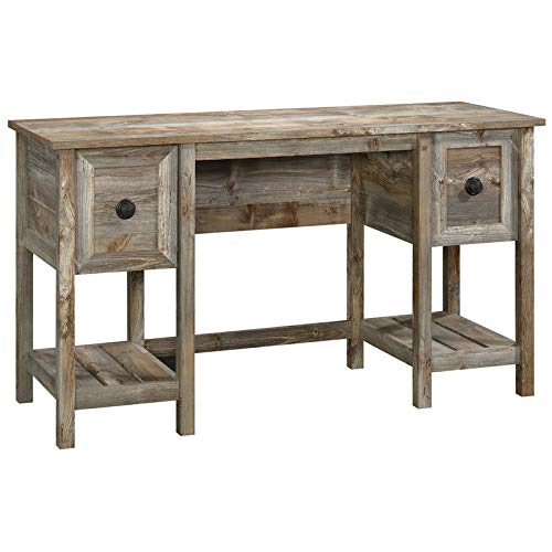 UrbanPro Contemporary Wood Writing Desk in Rustic Cedar - Modern Home Office Desk for Small Spaces, Study & Work from Home