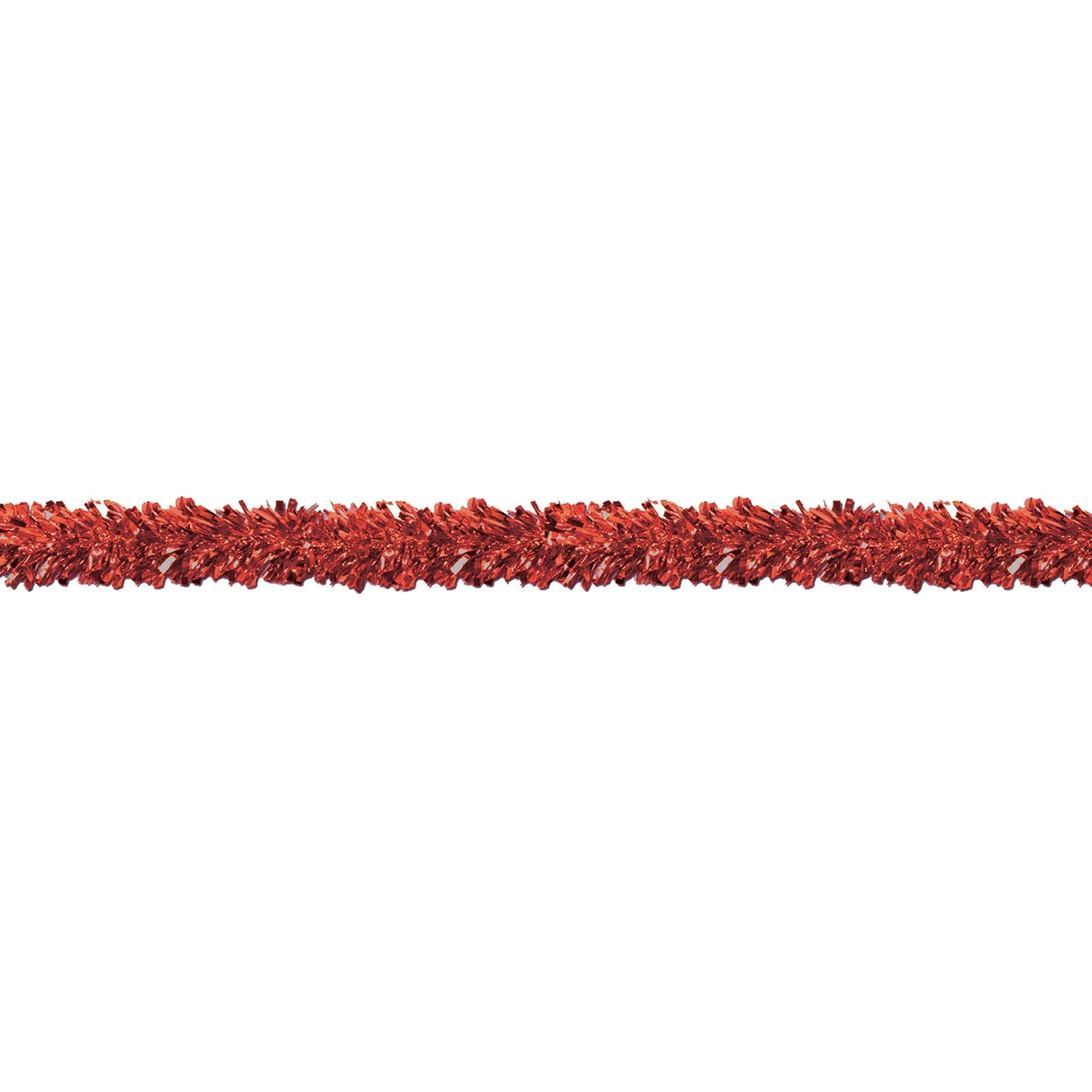 12 Pack Beistle 6-Ply Metallic Party Garland - Red - Perfect for Christmas, Birthday, Wedding Decorations & Holiday Party Decor