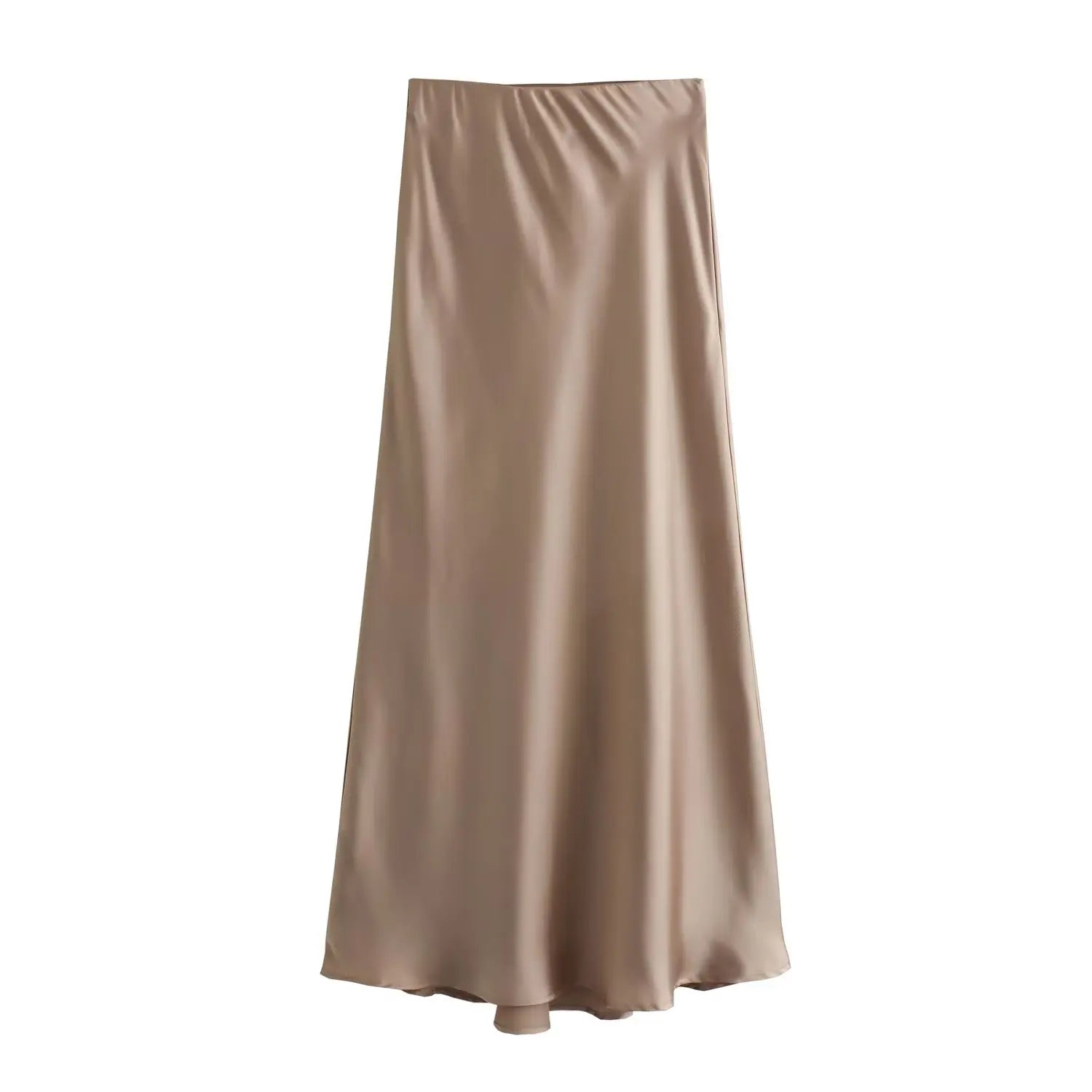 HH TRAF Women's High Waisted Midi Skirt - Elegant Satin Bodycon Mermaid Skirt for Women, Sexy Tight Long Skirt for Party, Date Night, Office Wear & Casual Outfits