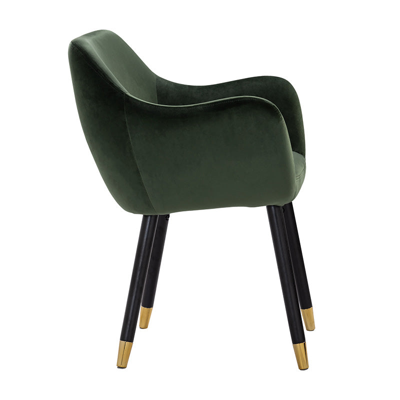 AILIN Armchair Chair - Olive & Black Upholstered Accent Chair for Living Room, Bedroom, or Office - Comfortable Modern Lounge Chair with Sturdy Metal Legs
