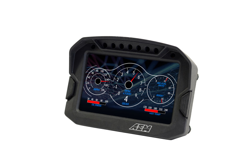 AEM CD-5 Carbon Fiber Digital Dash Display - High-Performance Racing Gauge for Cars, Motorcycles & Off-Road Vehicles - Track Speed, RPM & Engine Data