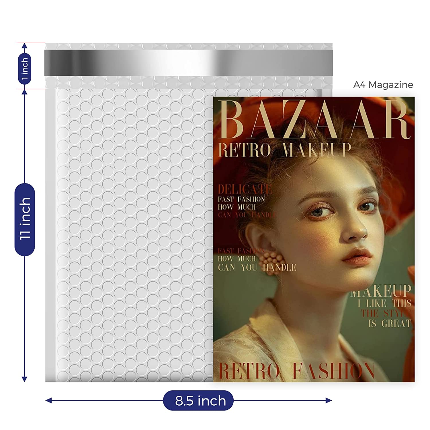 8.5x12 Inch Bubble Mailers - Padded Envelopes for Shipping, Mailing & Packaging - Waterproof & Tear-Resistant - Perfect for Ecommerce, Small Business & Online Sellers (Pack of 50/100/200) - Great for Shipping Jewelry, Books, DVDs & Fragile Items