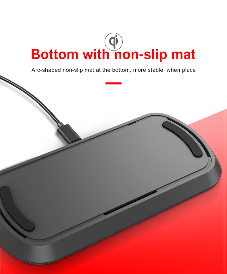 3 in 1 Apple Wireless Charger Stand for iPhone 14/13/12, AirPods & Apple Watch - Fast Charging Station for Home, Office & Travel