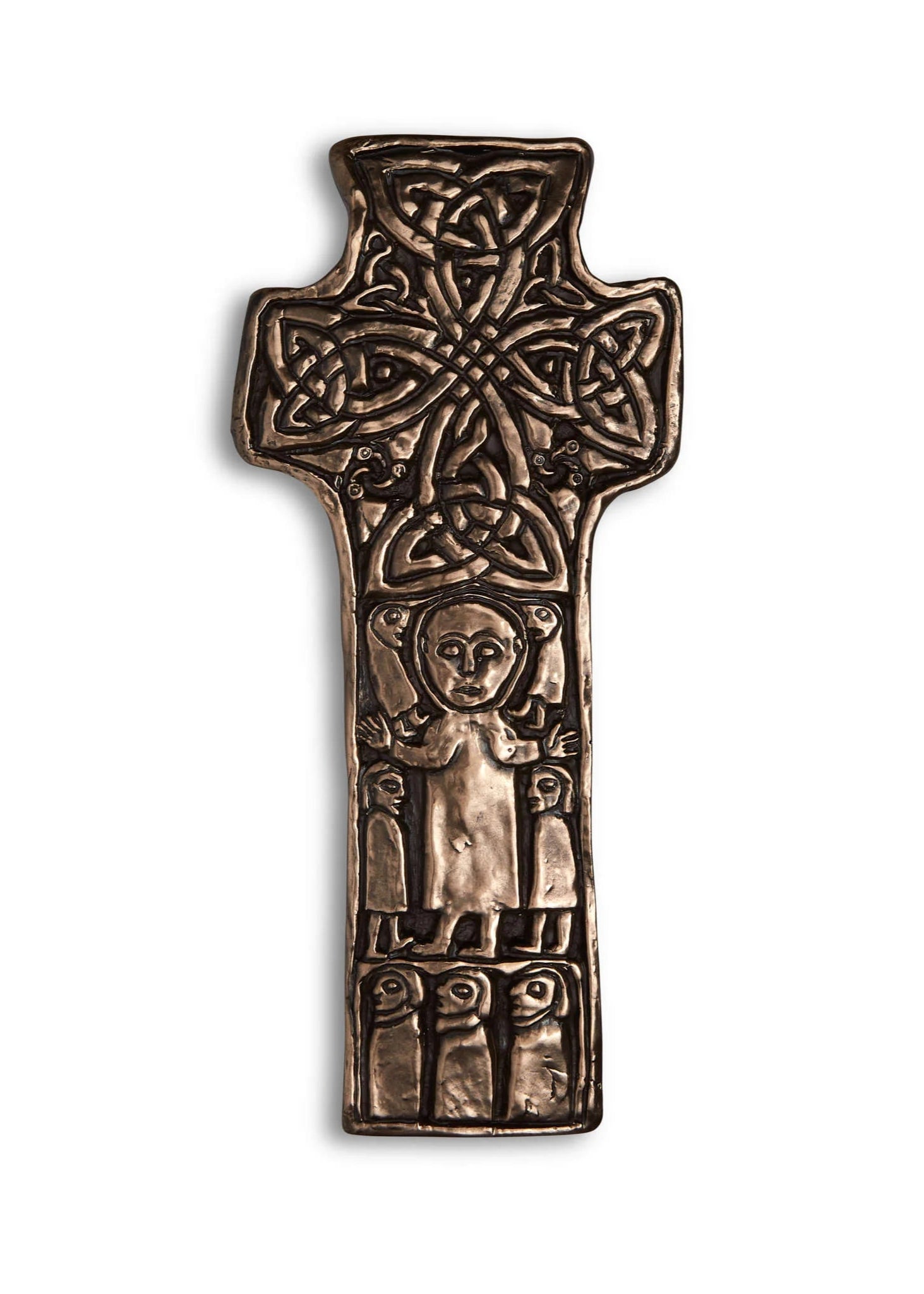 St. Patrick's Cross Bronze Wall Plaque - Irish Christian Decor for Home, Office & Church