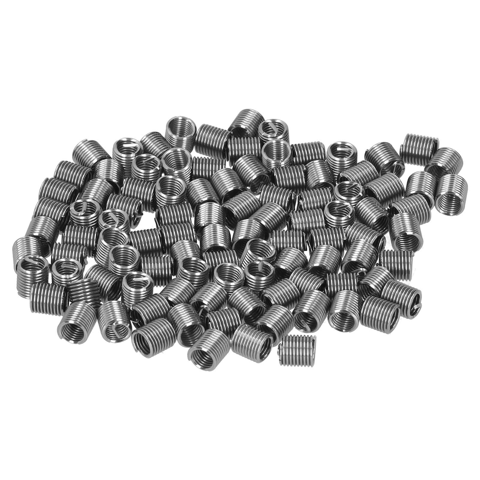 EBTOOLS 100Pcs Stainless Steel Thread Repair Insert Kit - Free Running Wire Inserts for Screw Thread Reinforcement | Ideal for Automotive, Plumbing & DIY Home Repairs