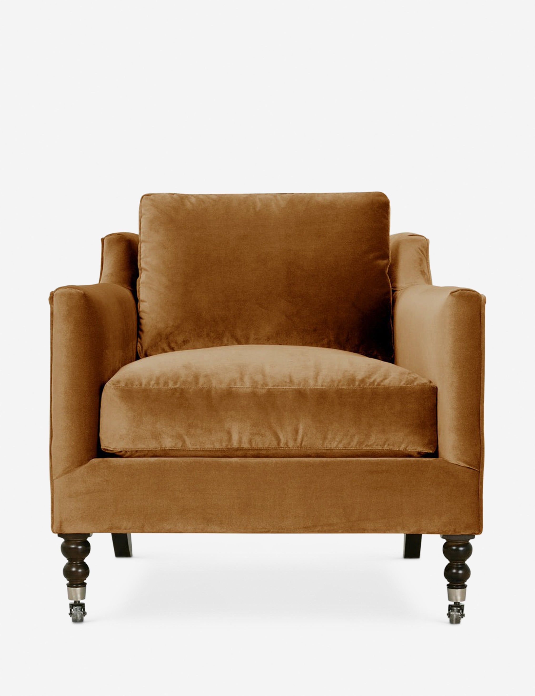 Fabienne Accent Chair - Modern Upholstered Lounge Chair for Living Room, Bedroom & Office - Comfortable Reading Chair with Sturdy Wooden Legs