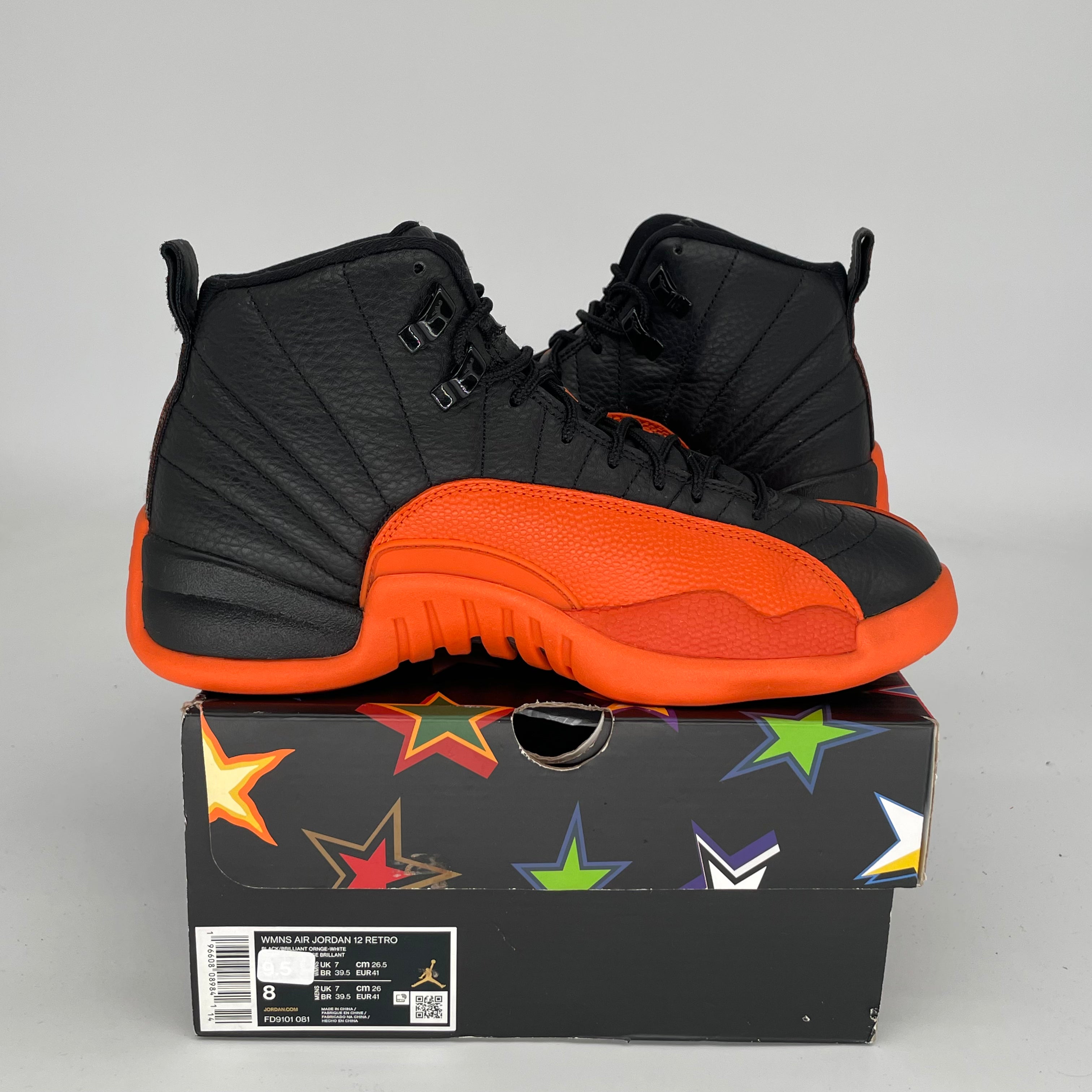 AIR JORDAN 12 WNBA All-Star Basketball Shoes - Brilliant Orange (Women's Size 8/9.5W) FD9101-081 | Perfect for Basketball Games, Streetwear & Sneaker Collection