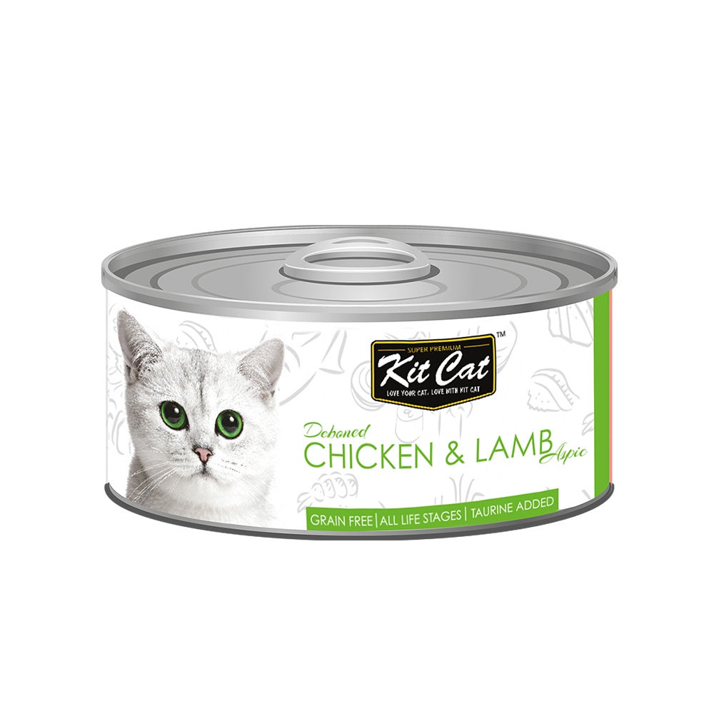 Premium Kit Cat Deboned Cat Food Topper - Savory Chicken & Tuna Flavor (80g) for Adult Cats & Kittens | Grain-Free Wet Food Supplement | Enhances Appetite & Nutrition - Perfect for Picky Eaters & Mealtime Enrichment