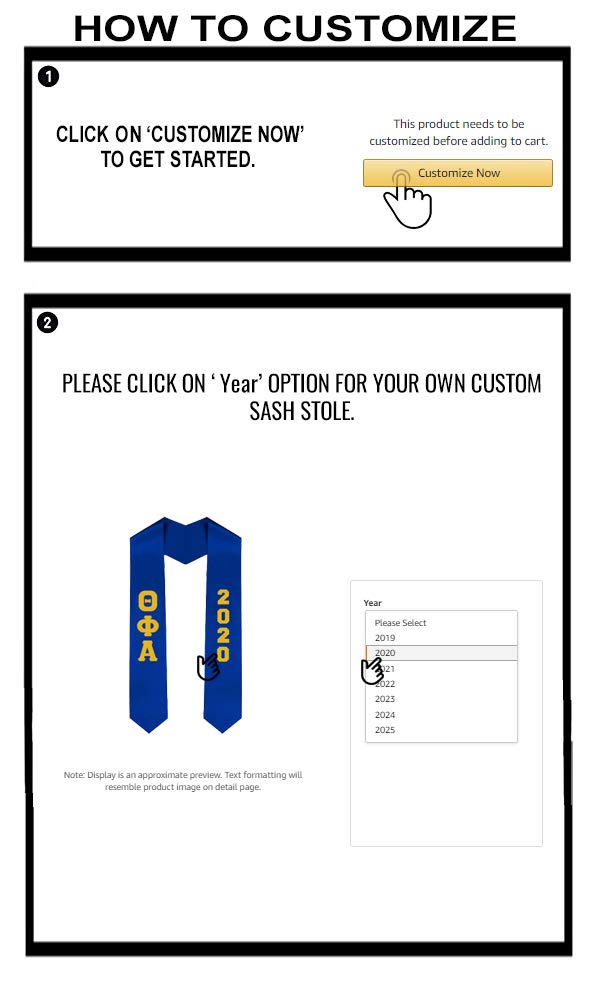 Custom Theta Phi Alpha Greek Letter Graduation Stole Sash with Year - Perfect for Sorority Sisters, Graduation Ceremonies & Alumni Events